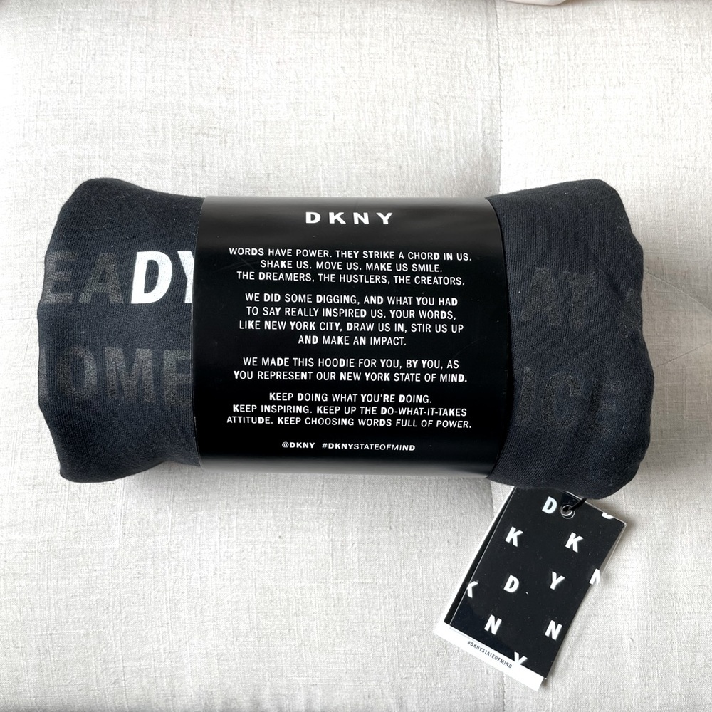 Celebrity DKNY Black Hoodie STATEOFMIND small NWT